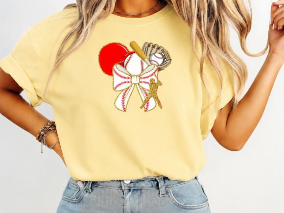 Baseball Preppy Coquette T-Shirt Design: A Stylish Graphic Asset