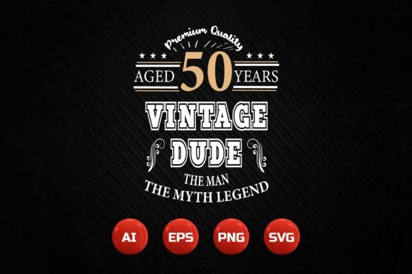 Birthday T-Shirt Design 75: The Vintage Dude Collection