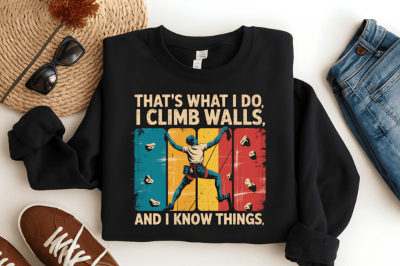 Funny Rock Climbing Quote PNG: Bold Retro Design for Enthusiasts