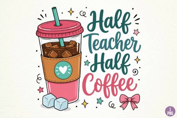 Funny Teacher Coffee Sublimation Design: A Creative Asset