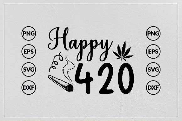 Happy 420 Svg T-shirt Design: A Graphic Designer's Asset Guide