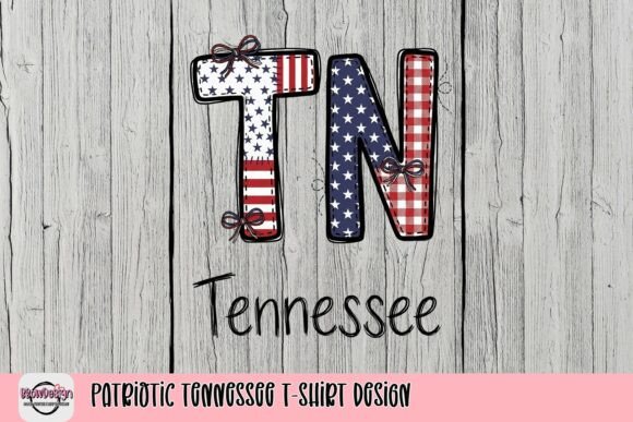 Patriotic Tennessee T-Shirt Design: A Star-Spangled Asset