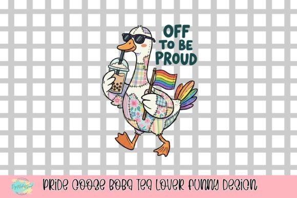 Pride Goose Boba Tea Lover Funny Design