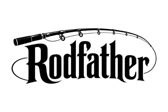 Rodfather Fishing Rod Dad Design: A Premium Creative Asset