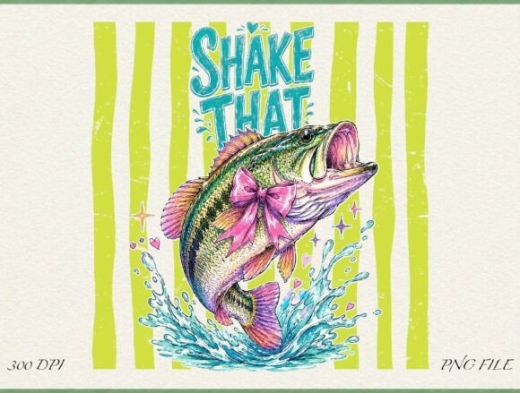 Shake That Bass Fishing PNG Design: Creative Asset Guide